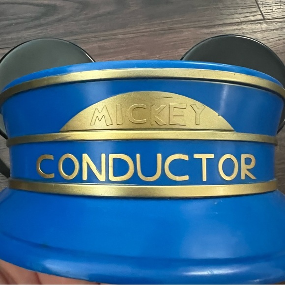 Mickey Mouse Ears Train CONDUCTOR Hard Shell Hat Vintage RARE Costume Toy Kids - Picture 7 of 7